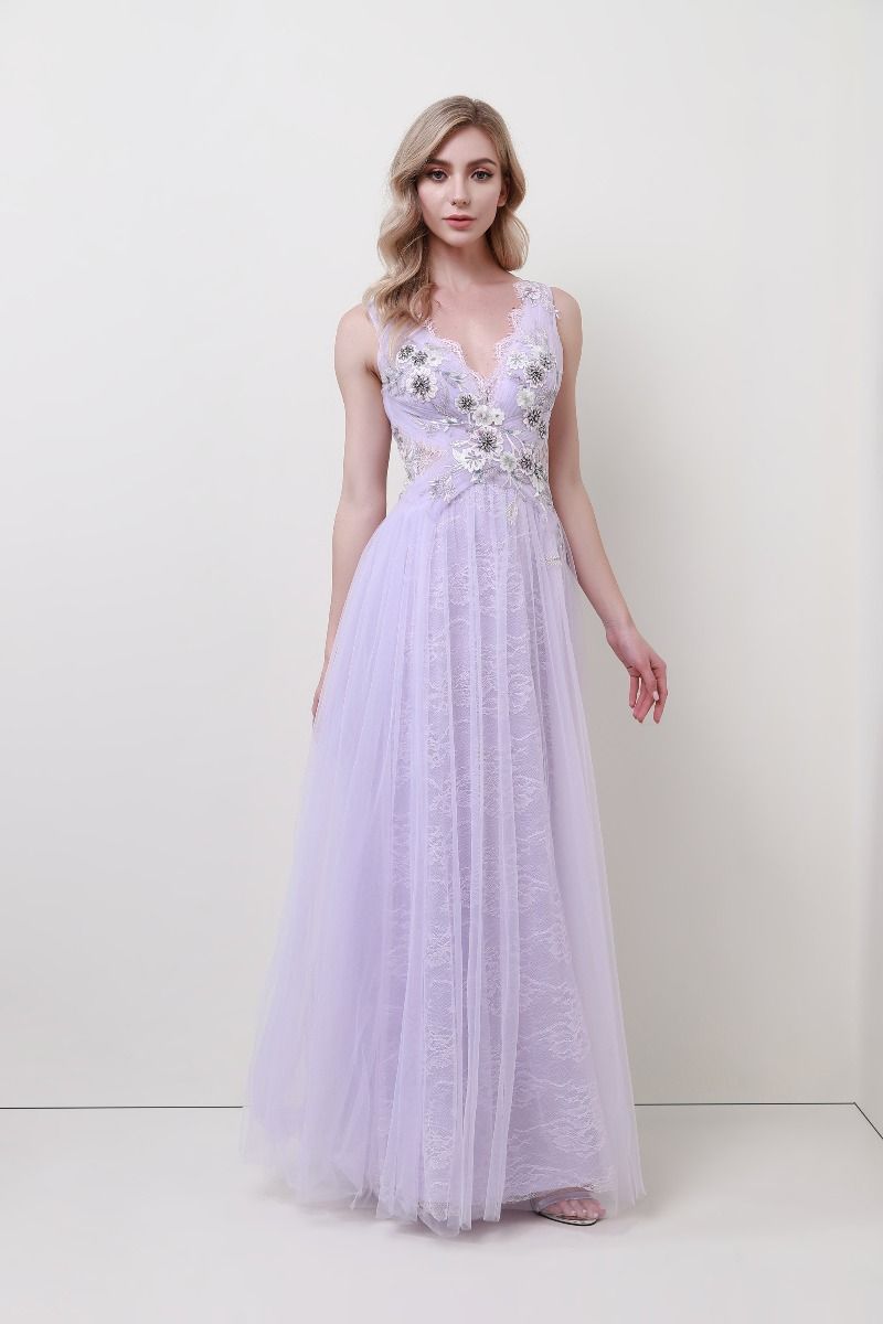 Floral embellished bustier dress