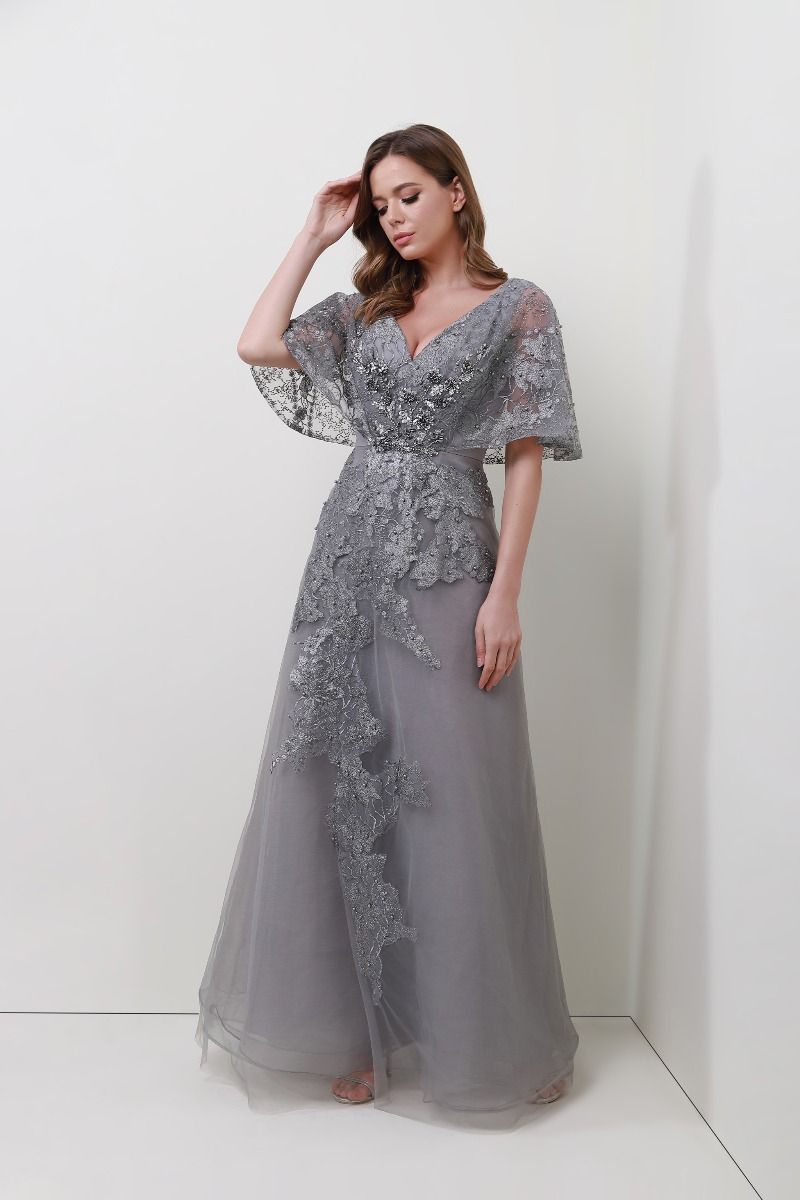 Pearls and sequin embellishment dress 