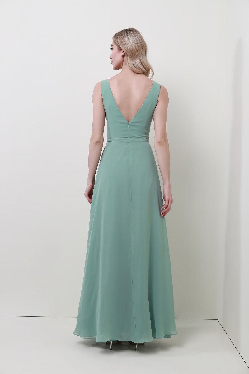 Embellished V neck dress