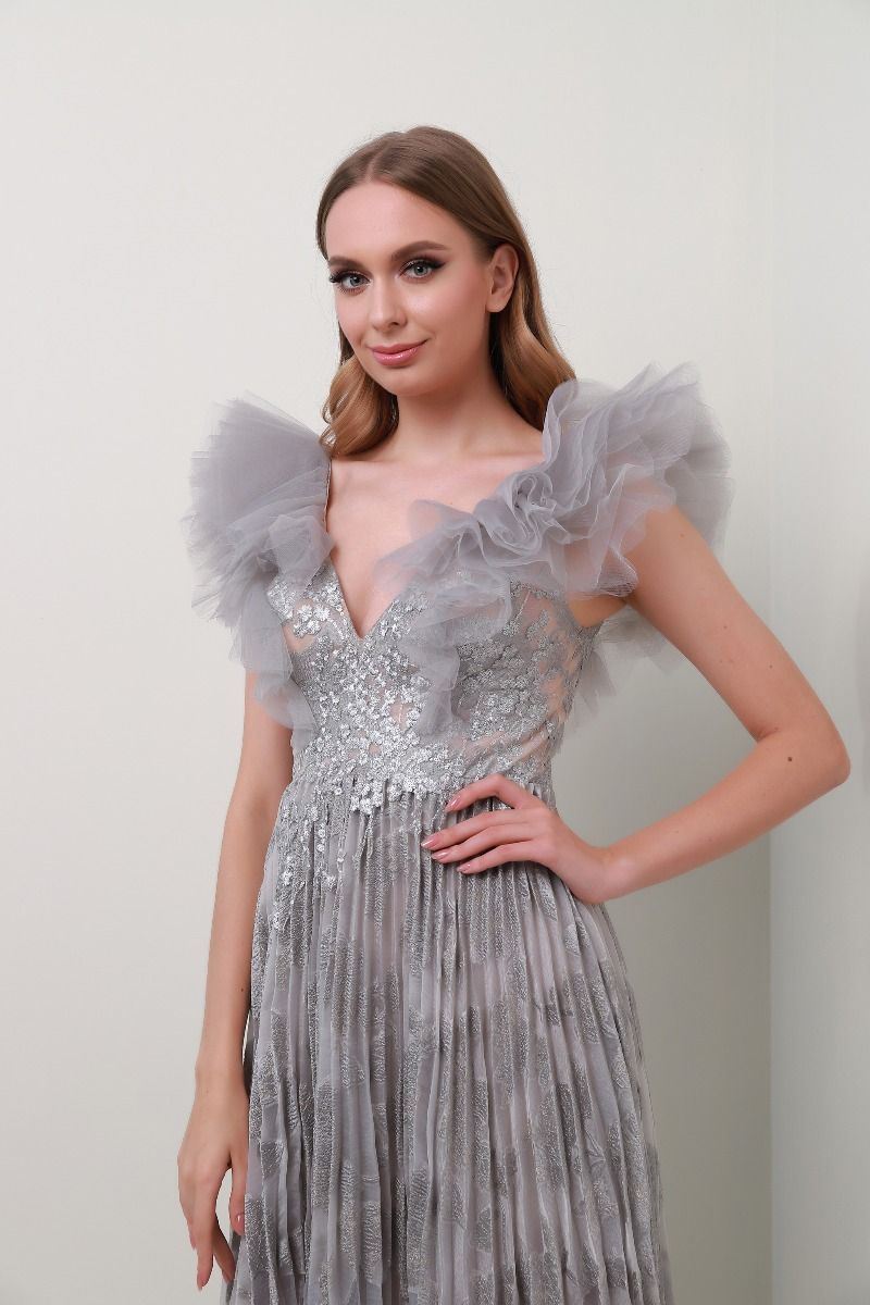 Sequin pleated dress
