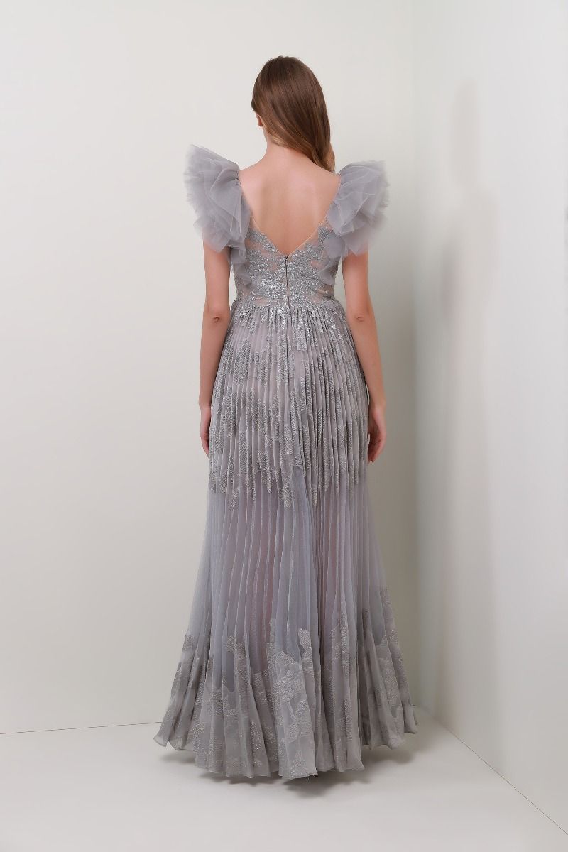 Sequin pleated dress