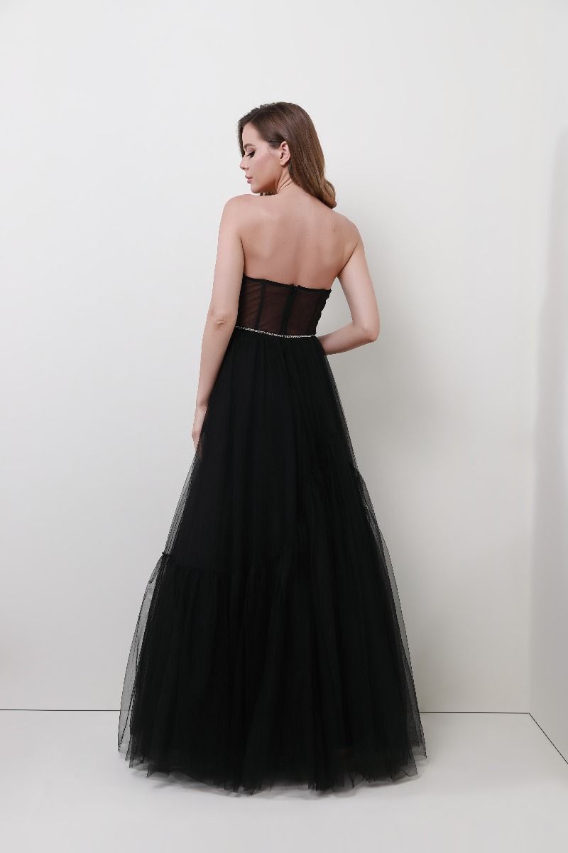 Unique folds bustier dress
