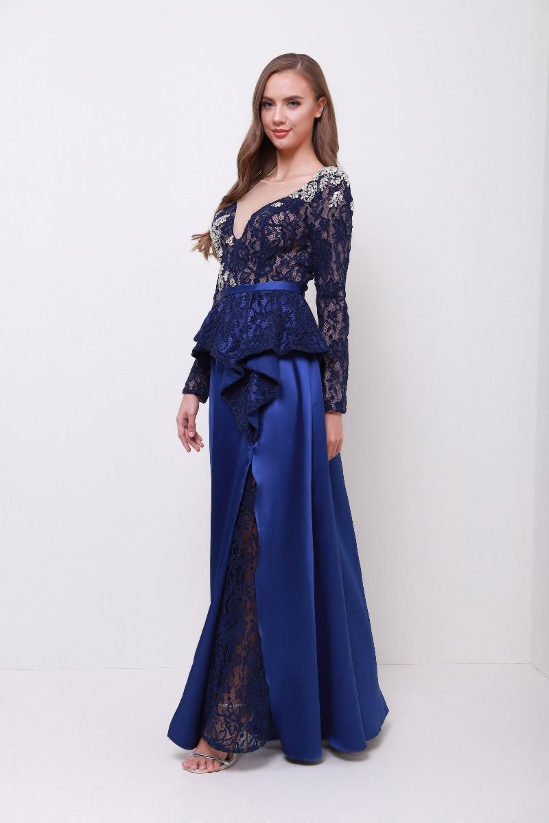 Embellished lace dress