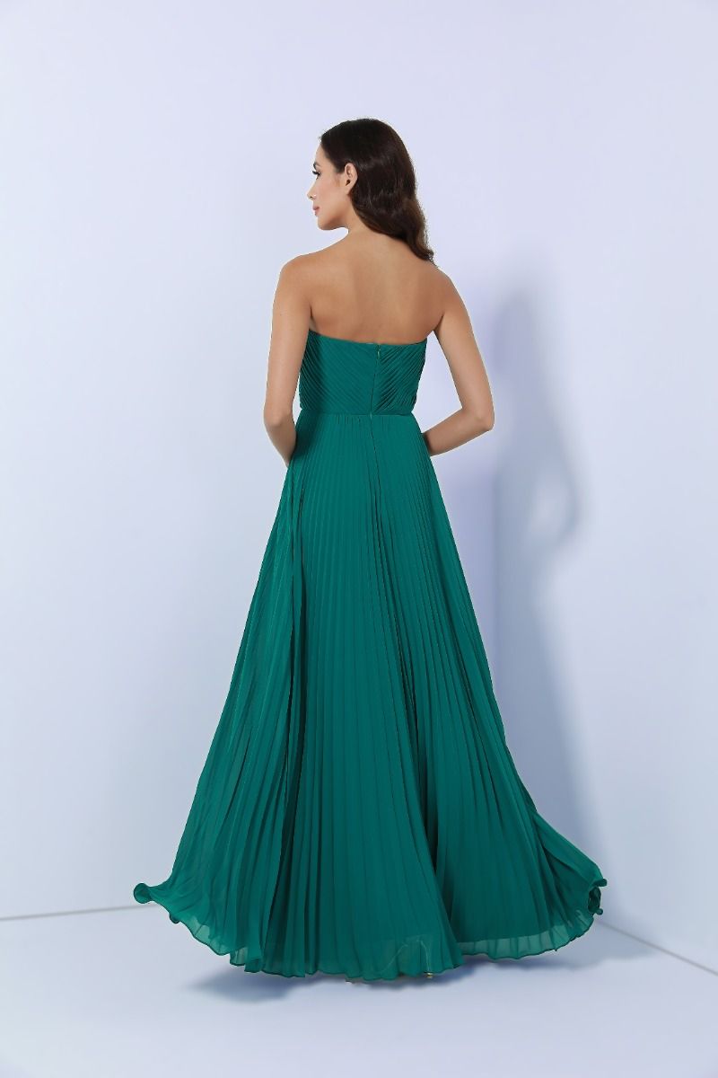 Sweetheart neckline chiffon dress