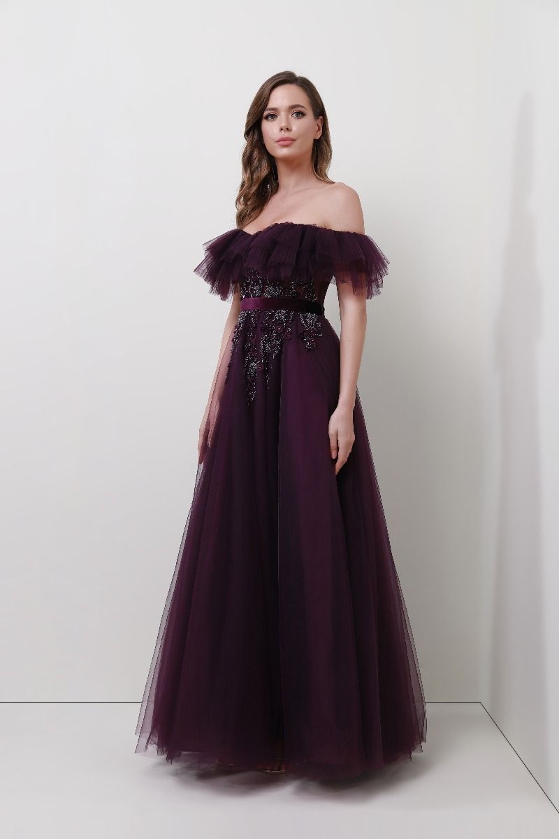 Tiered neckline ruffles dress