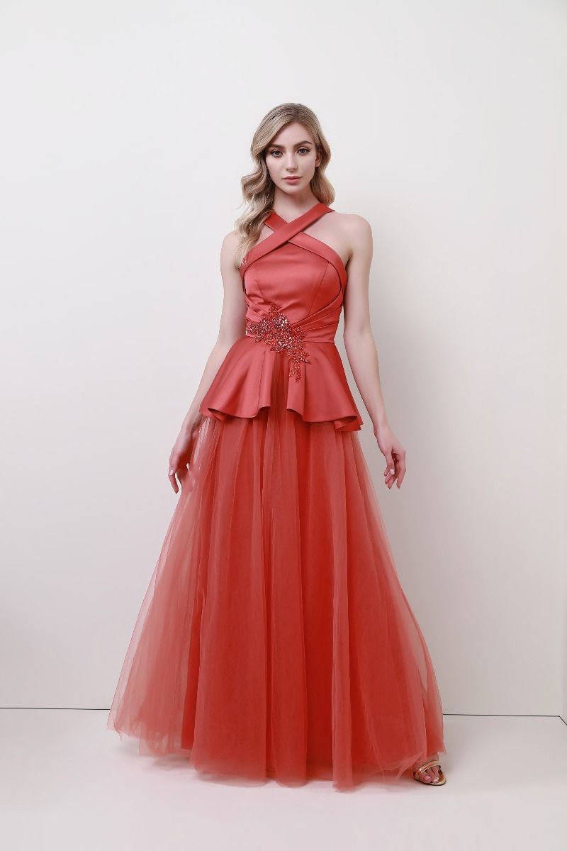 Unique neckline dress