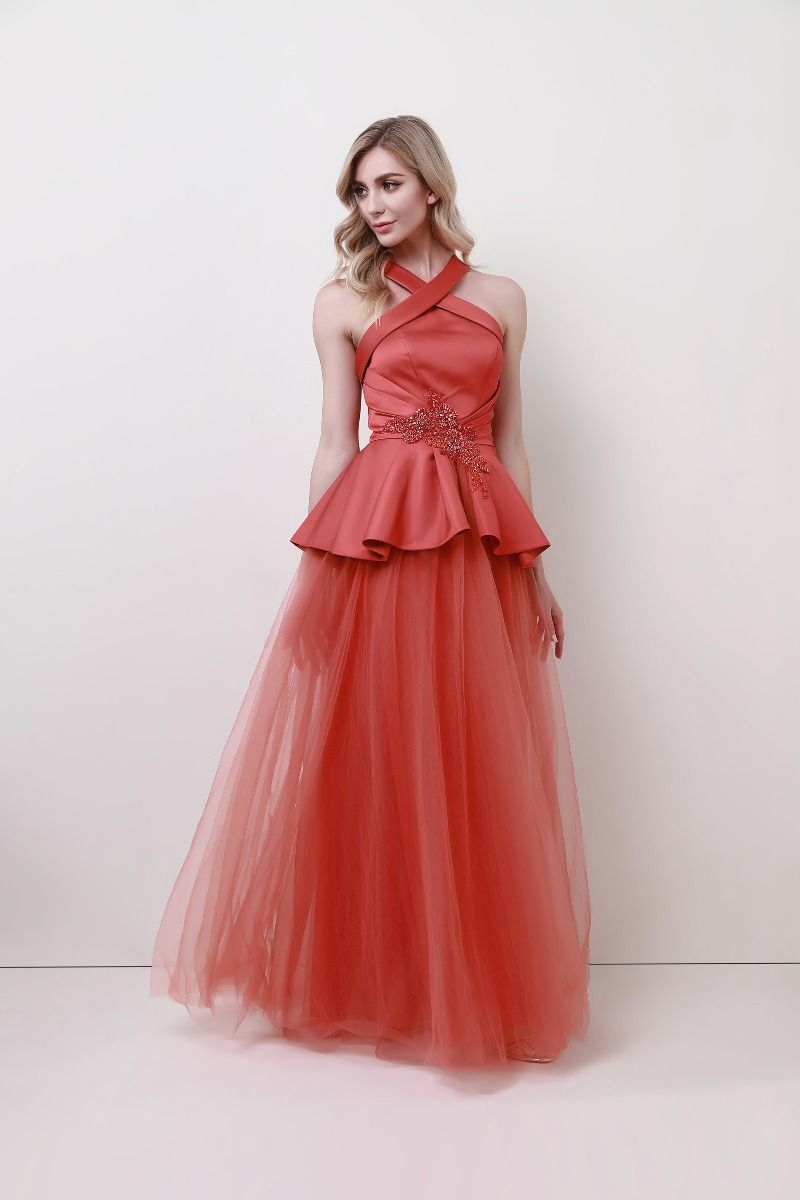 Unique neckline dress