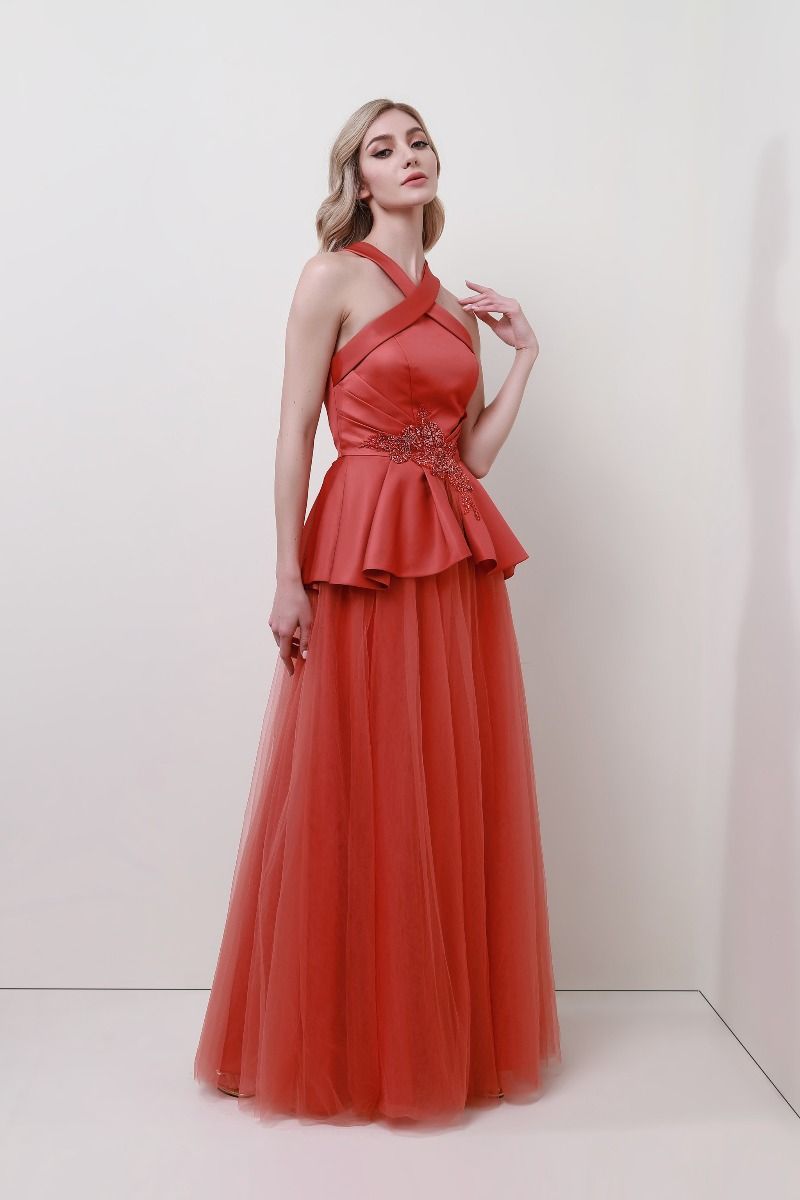 Unique neckline dress