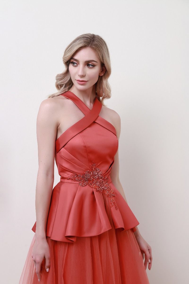 Unique neckline dress
