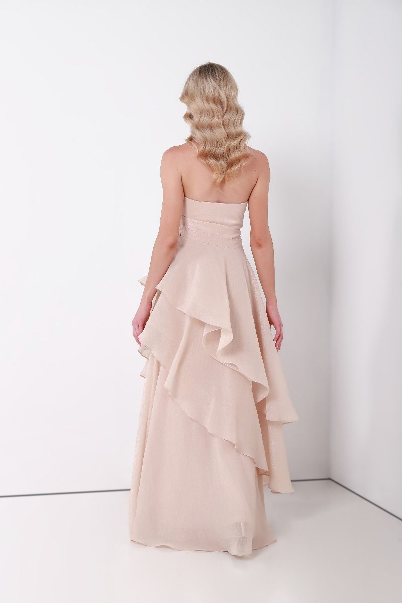 Embellished one shoulder dress
