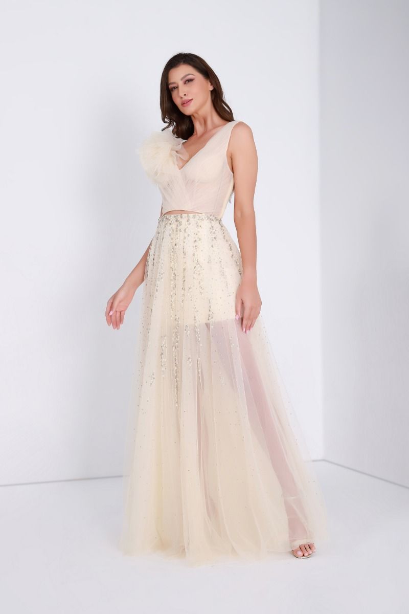 Sequin beaded embellishment dress