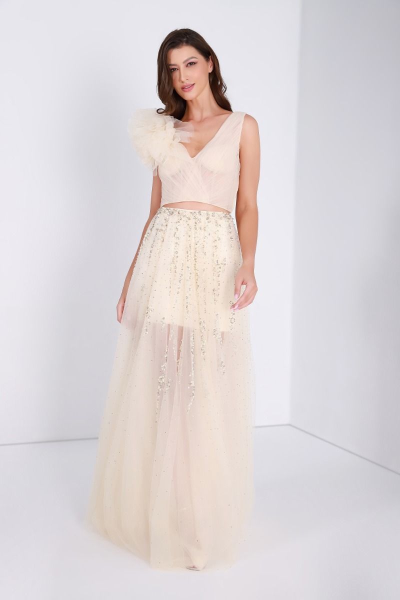 Sequin beaded embellishment dress