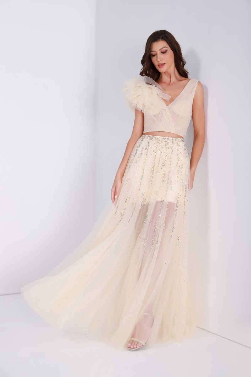 Sequin beaded embellishment dress