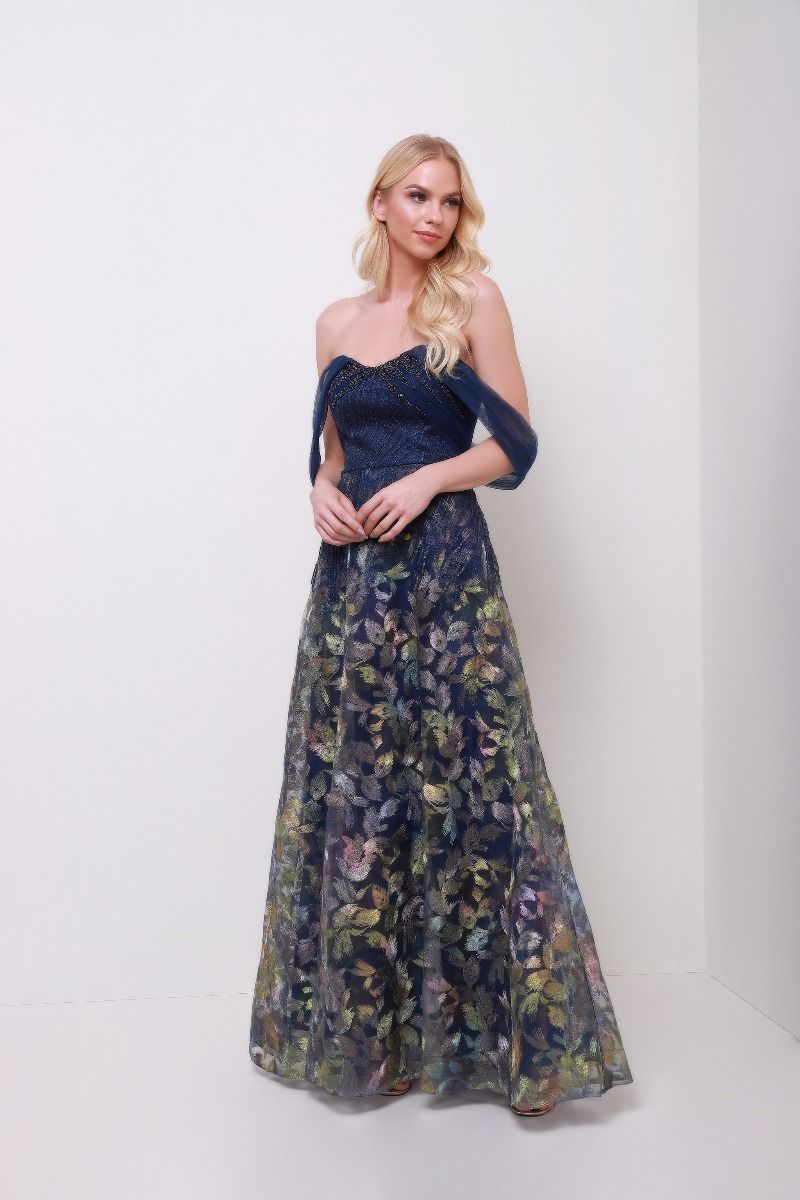 Printed mesh dress