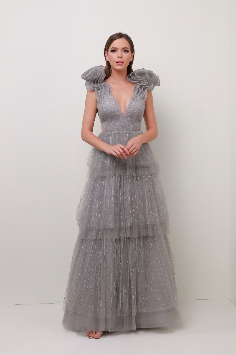 Structured ruffles dress
