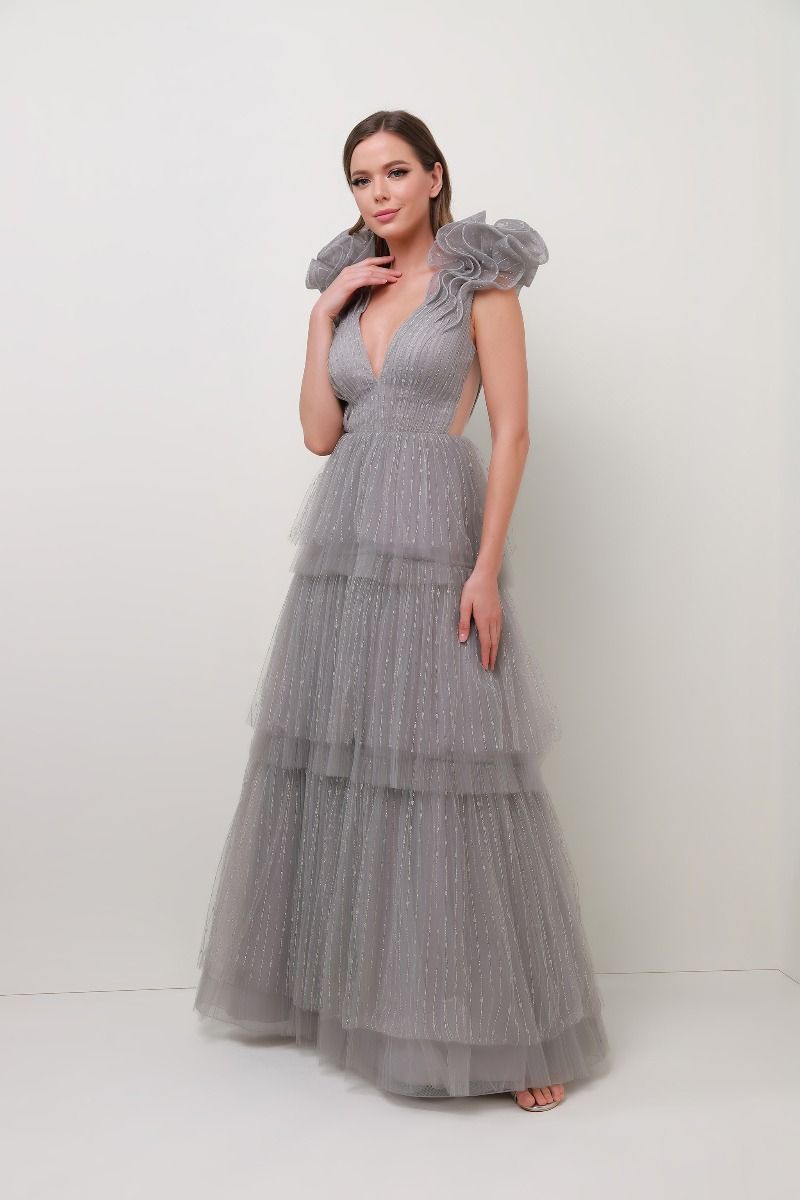 Structured ruffles dress