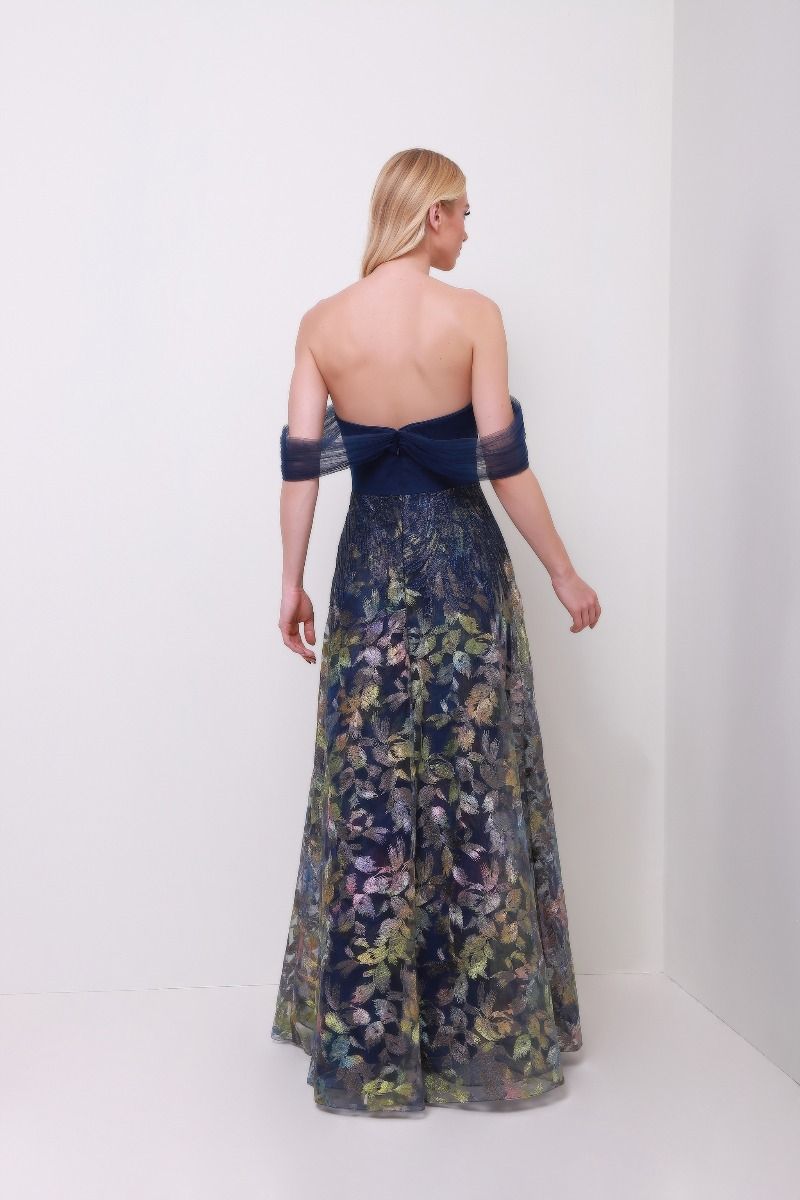 Printed mesh dress