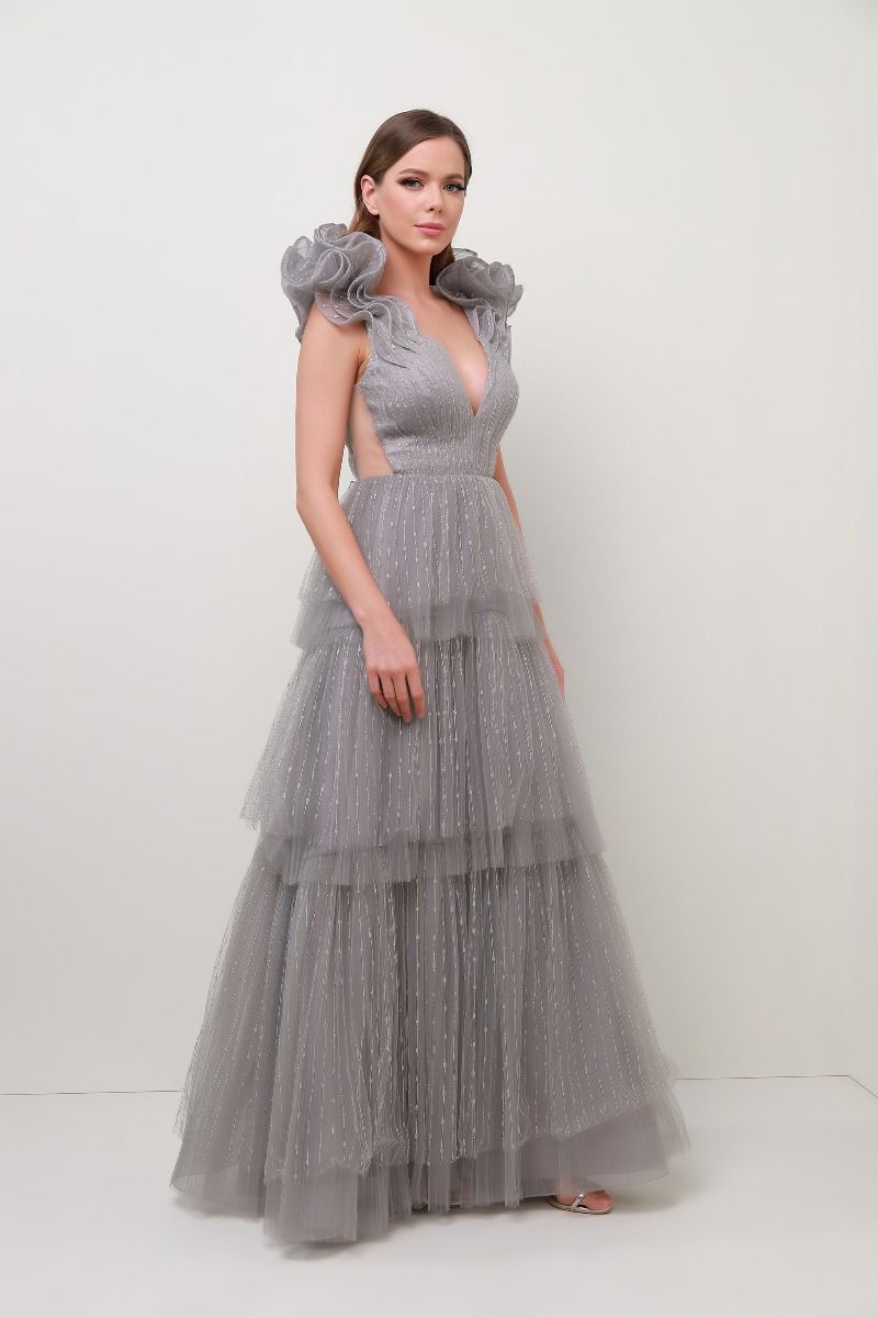 Structured ruffles dress