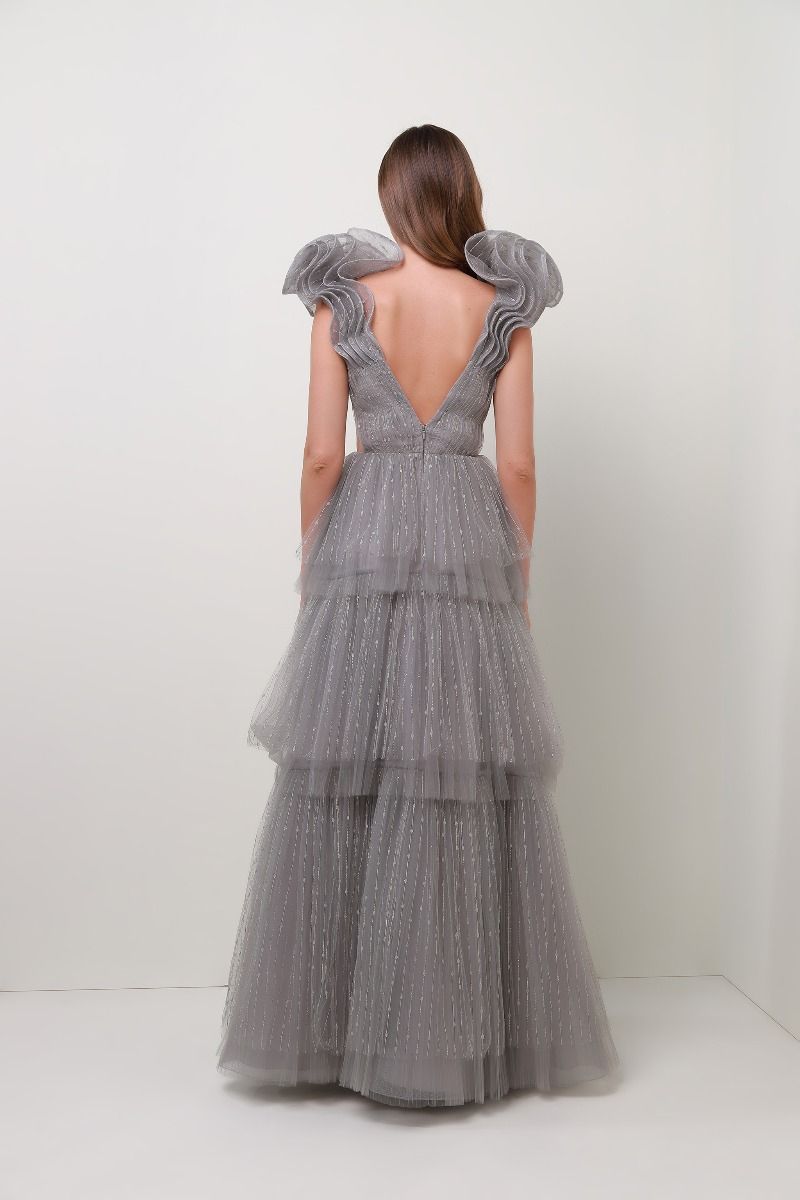 Structured ruffles dress