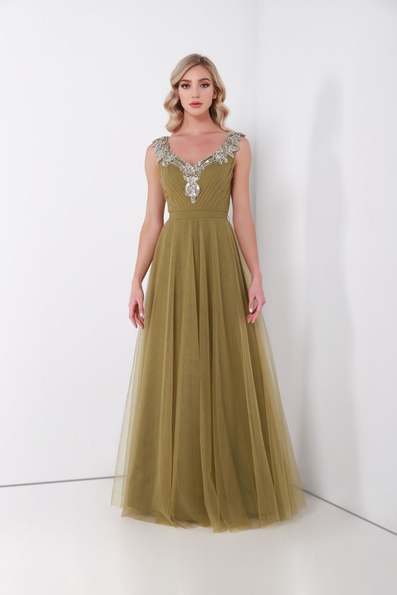 Embellished sleeveless dress