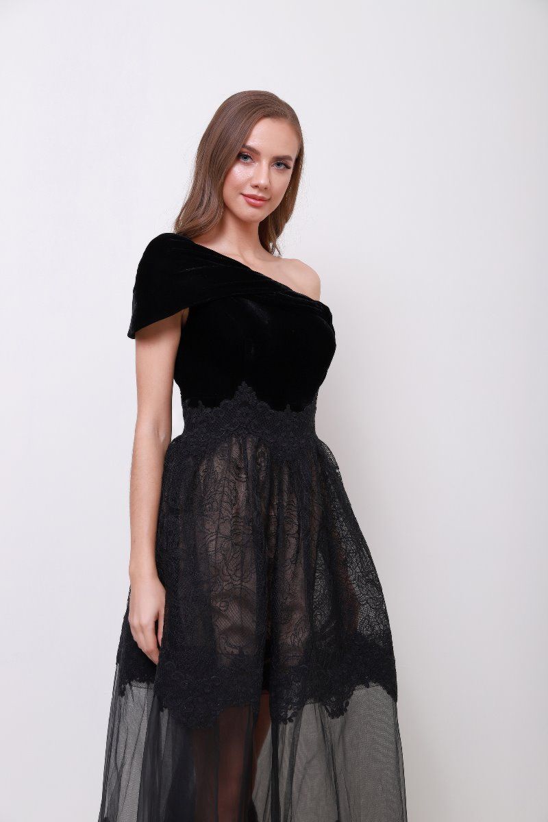 Velvet bustier dress