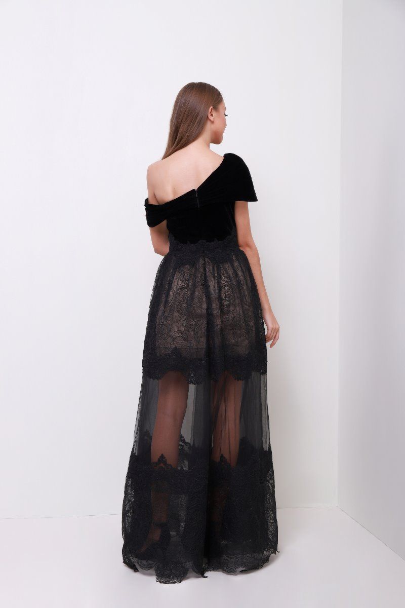 Velvet bustier dress