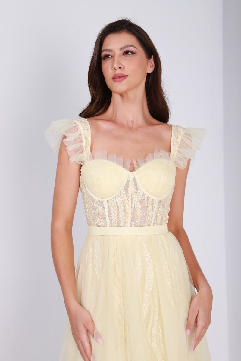 Frill sleeveless dress