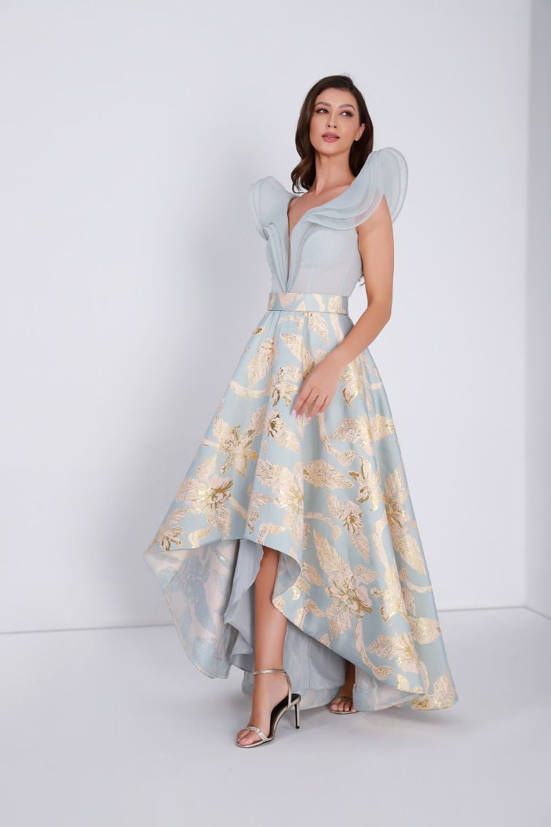 Printed asymmetrical dress