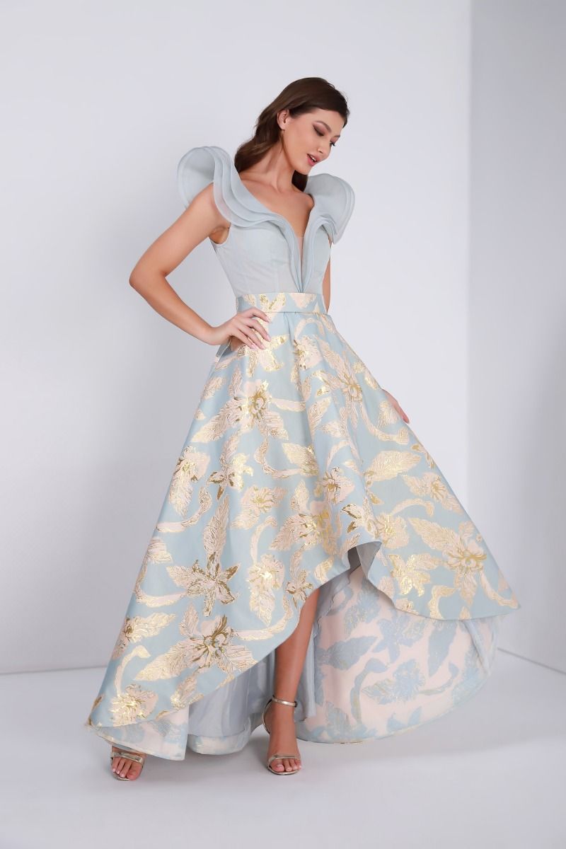 Printed asymmetrical dress
