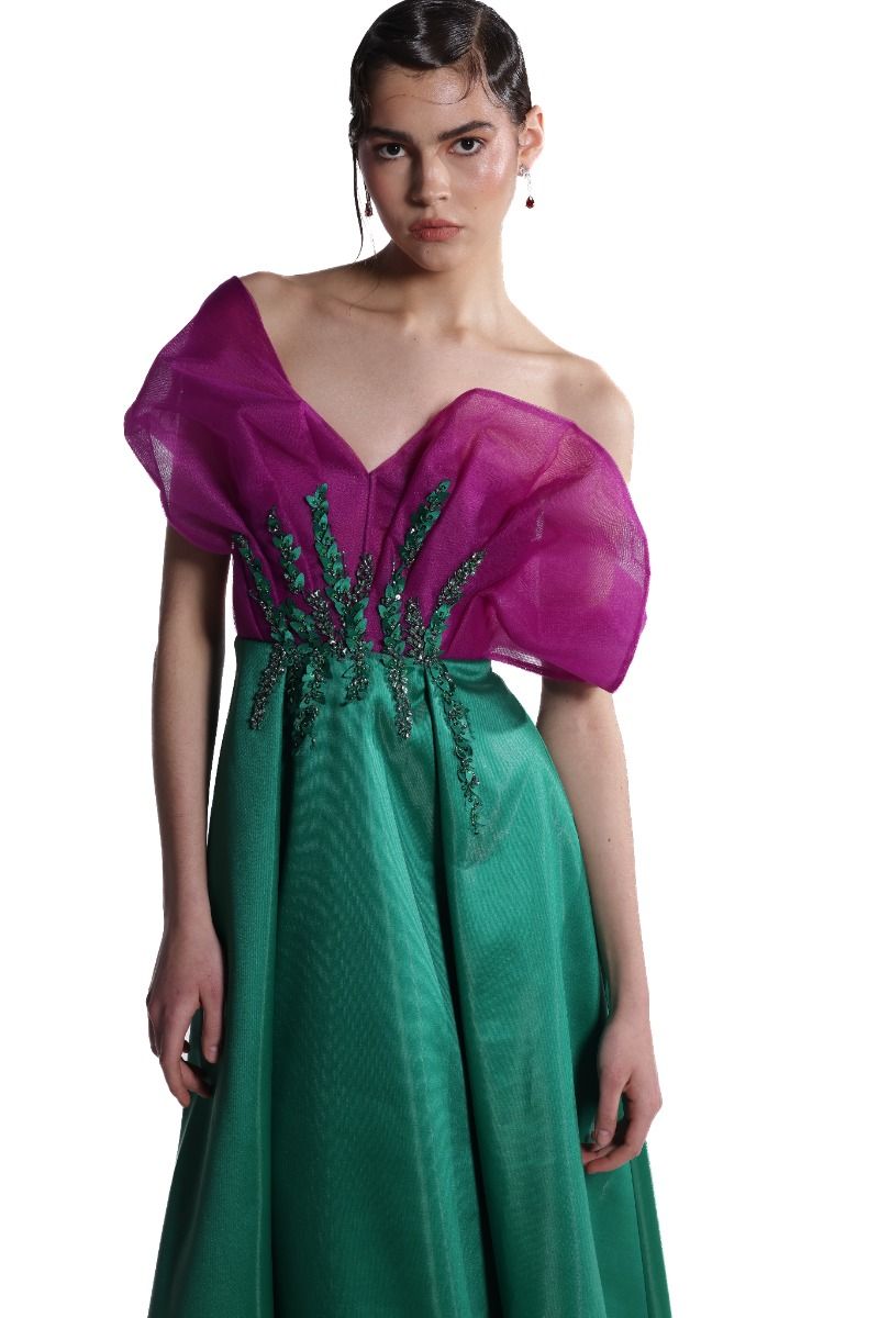 Unique ruffles dress