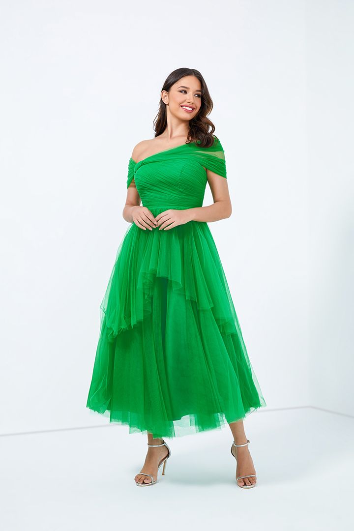 Tiered mesh dress
