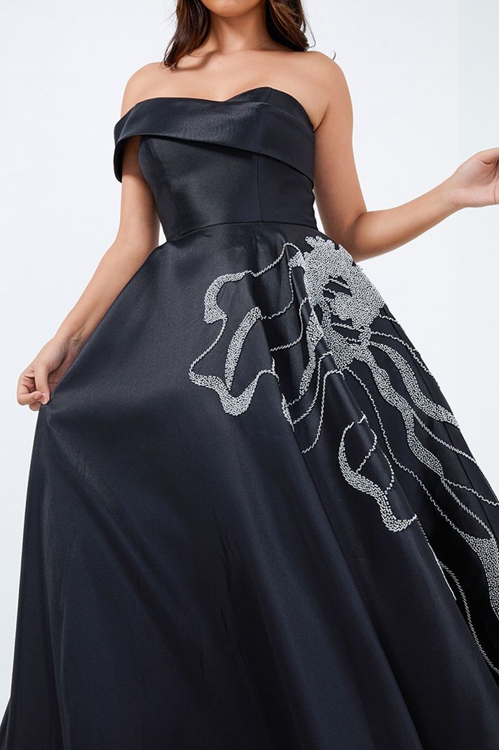 A-line shimmering dress