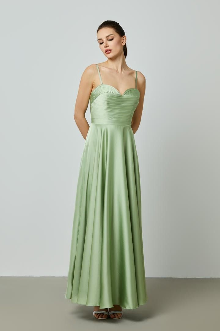 Satin A-line dress