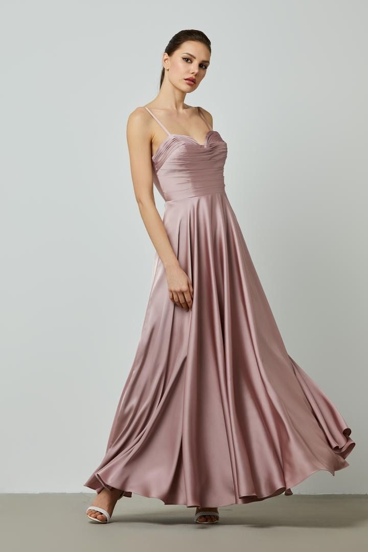 Satin A-line dress