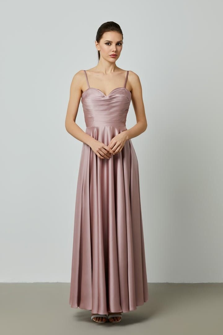 Satin A-line dress