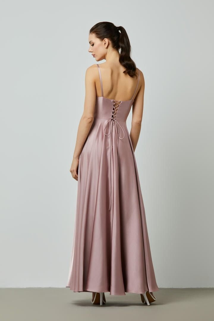 Satin A-line dress