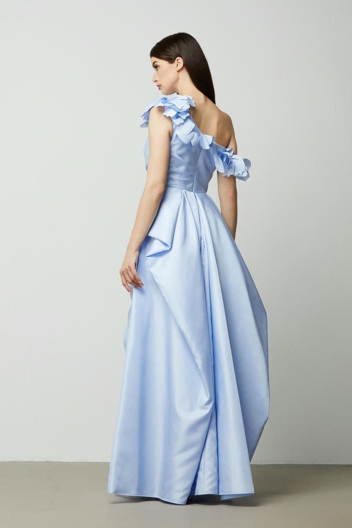 Asymmetrical neckline dress