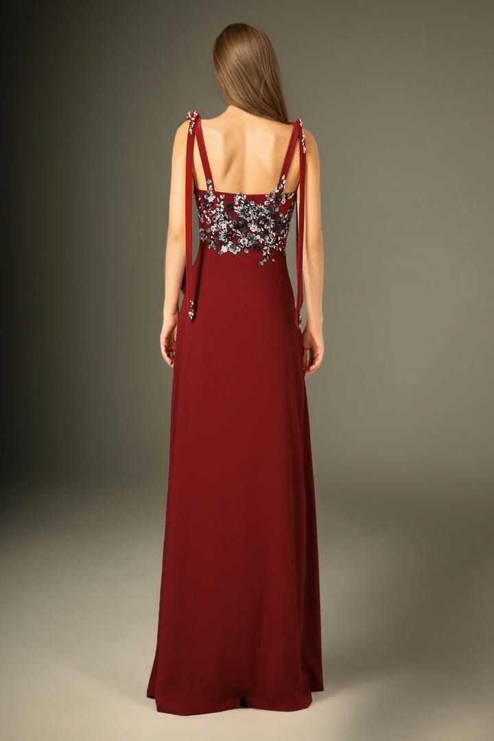 Crimson Bloom Gown