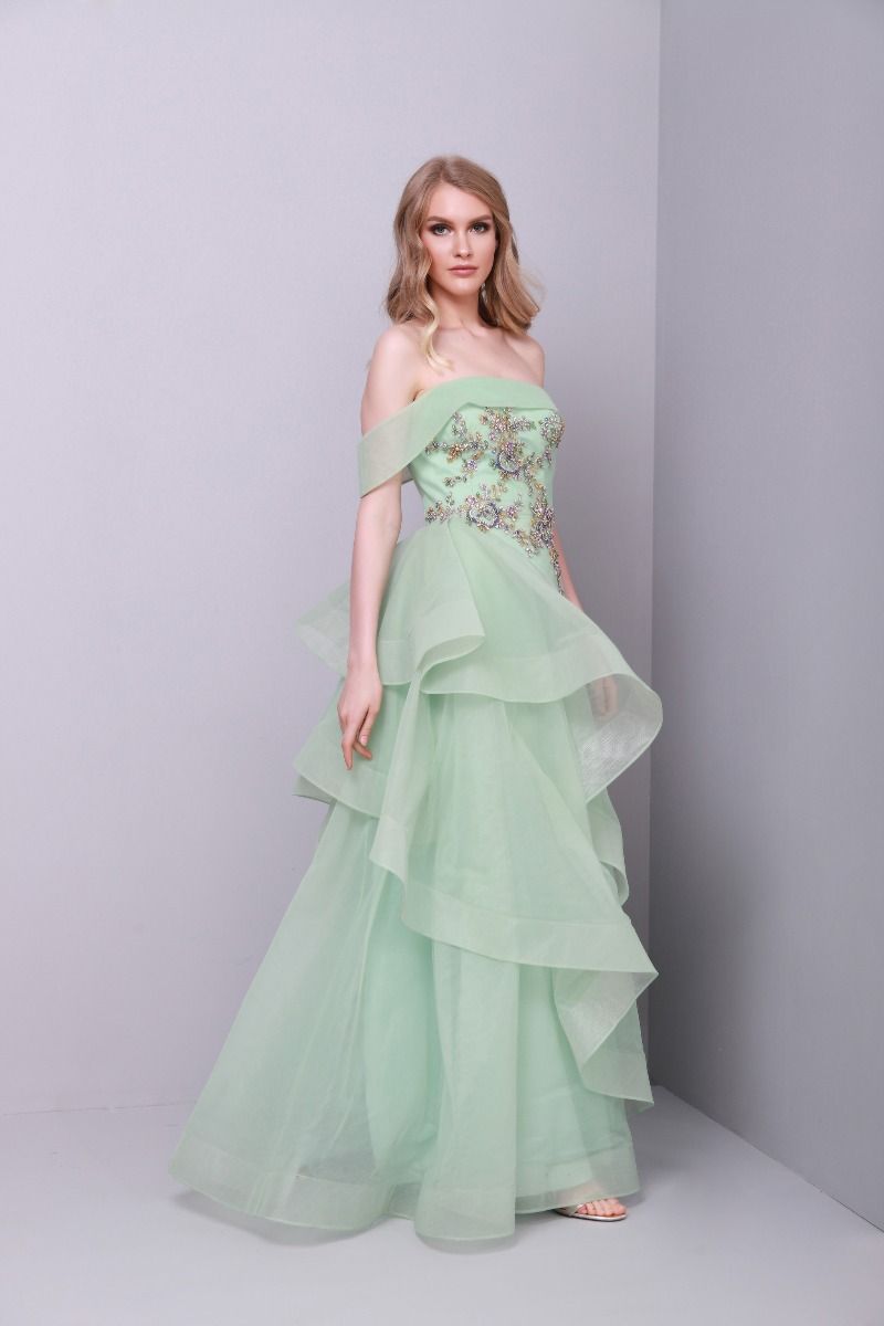 Embellished bustier dress