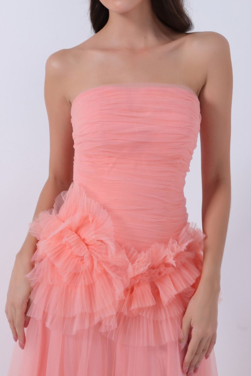 Rushed bustier dress