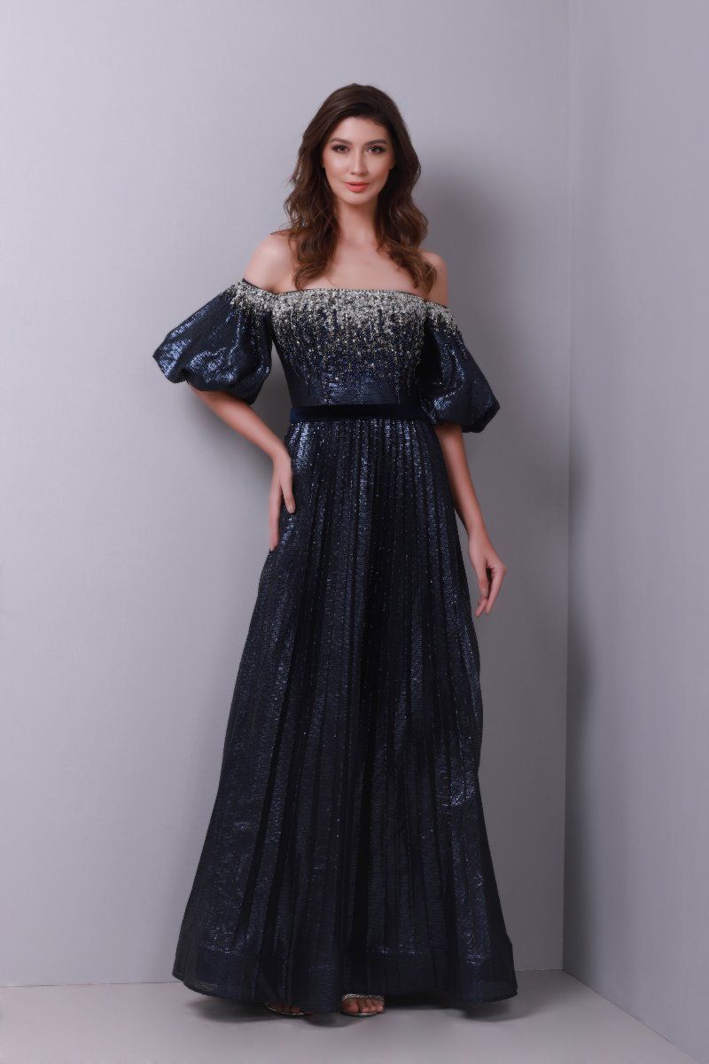 Off shoulders sequin dress