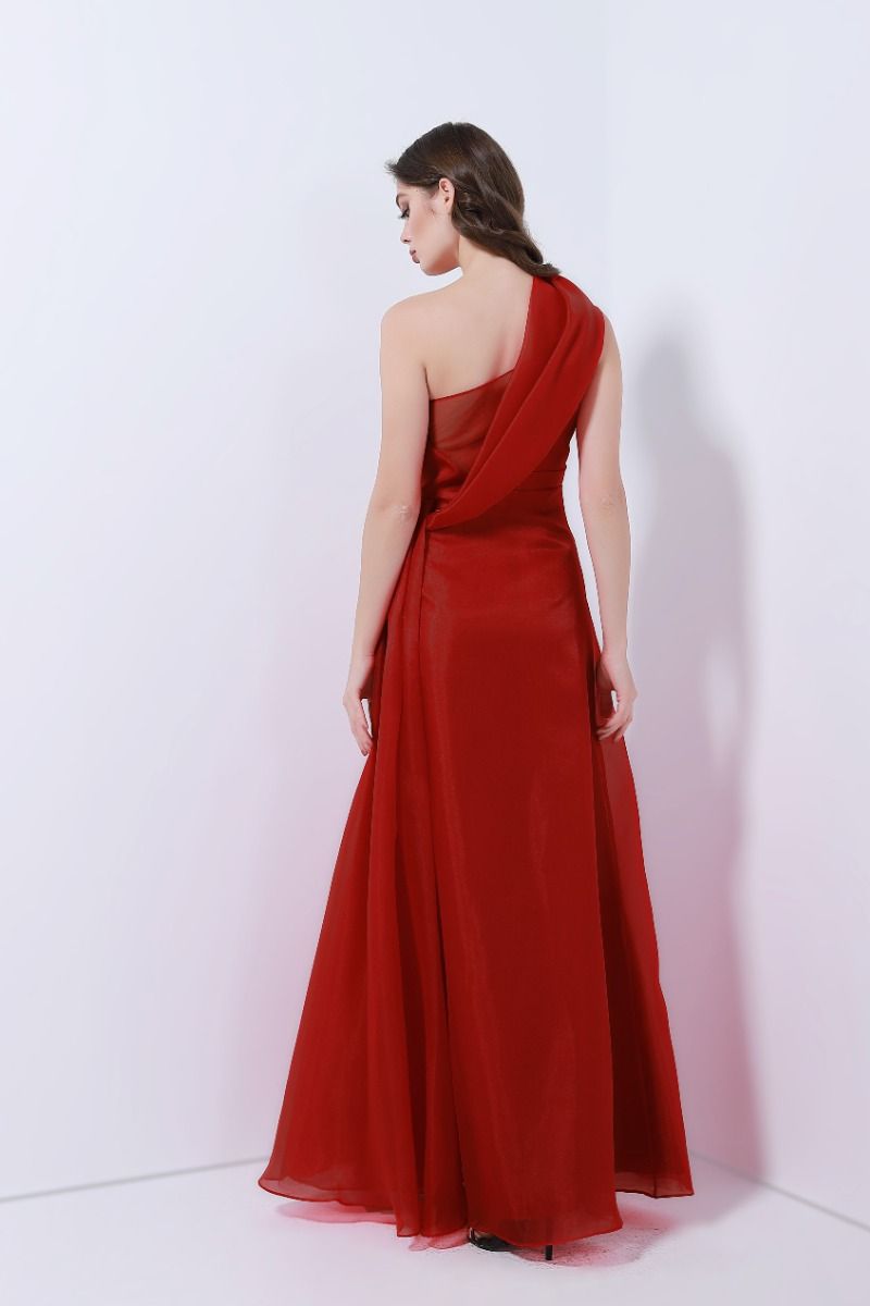 A-line one-shoulder dress