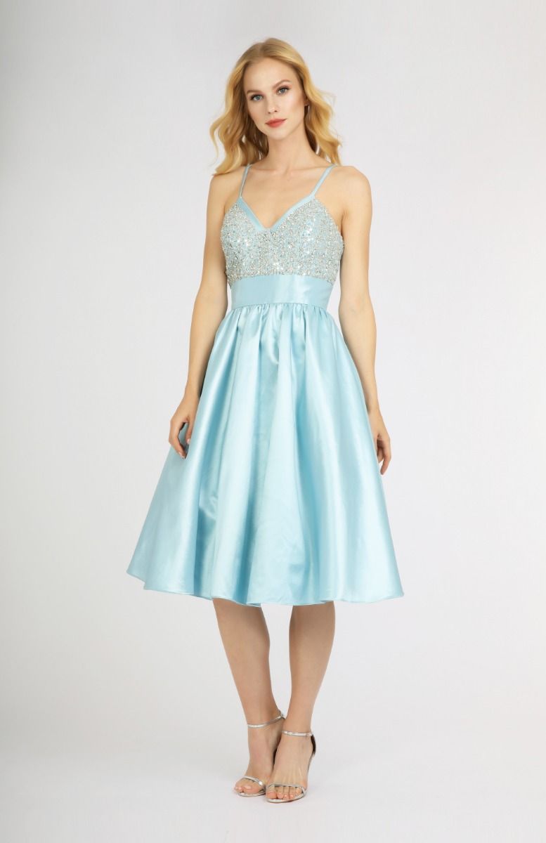 Embellished sleeveless midi dress