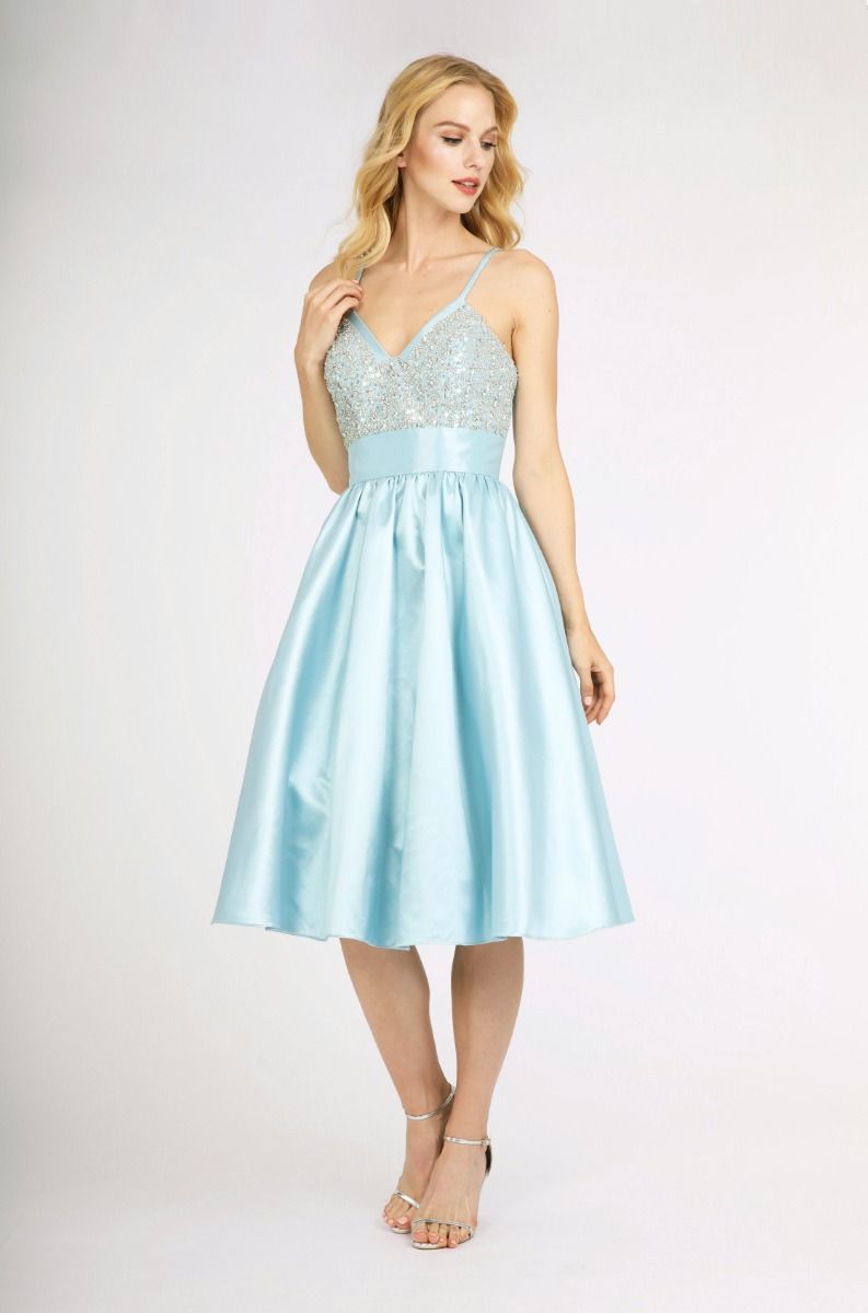 Embellished sleeveless midi dress