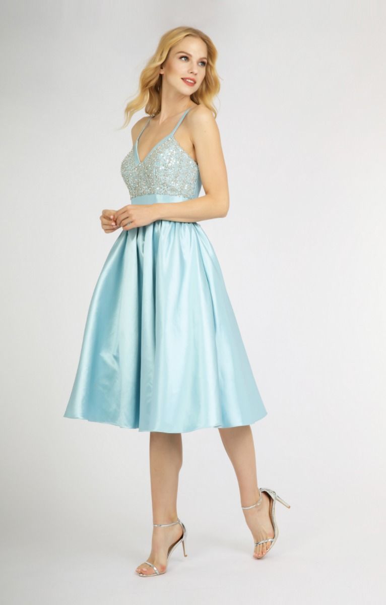 Embellished sleeveless midi dress