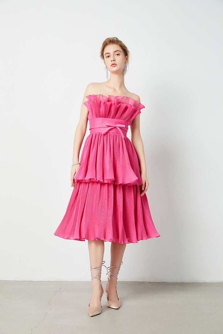 Ruffled Belted dress