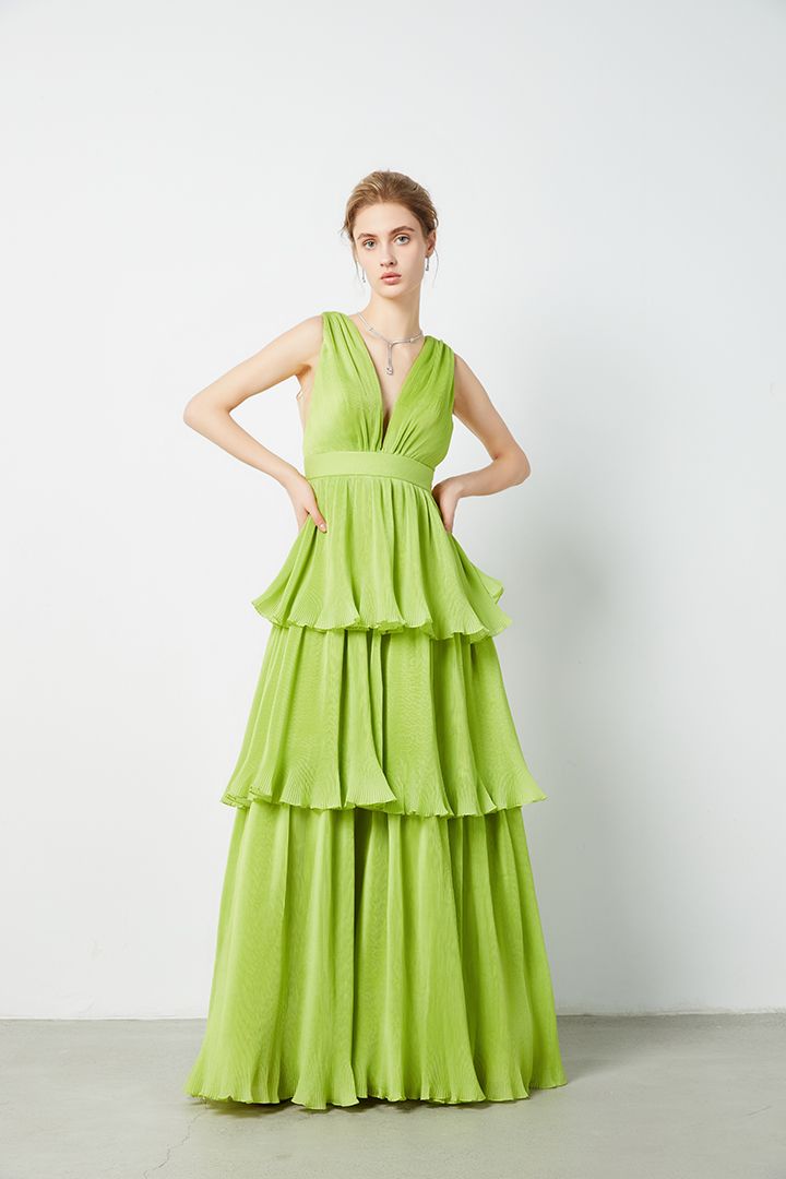 Tiered chiffon dress