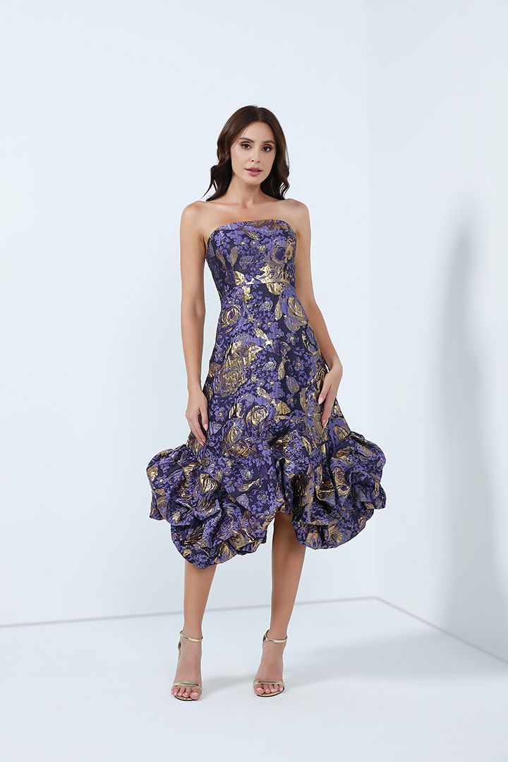 Brocade floral dress