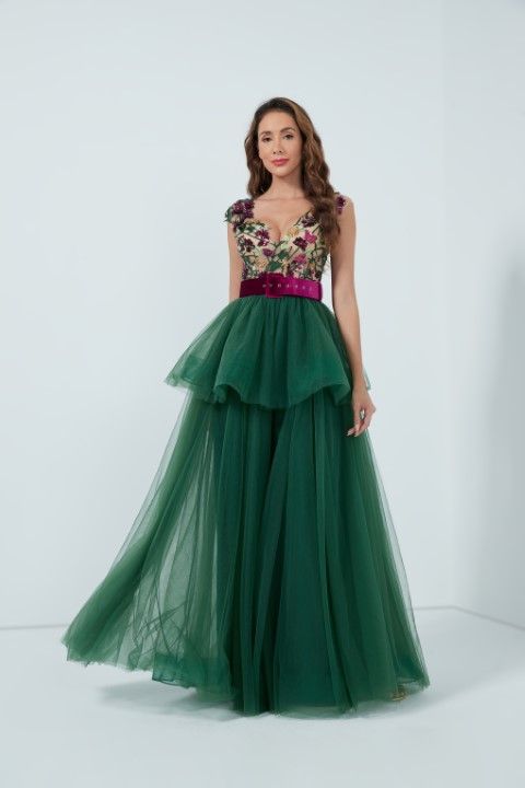 Velvet belt dress
