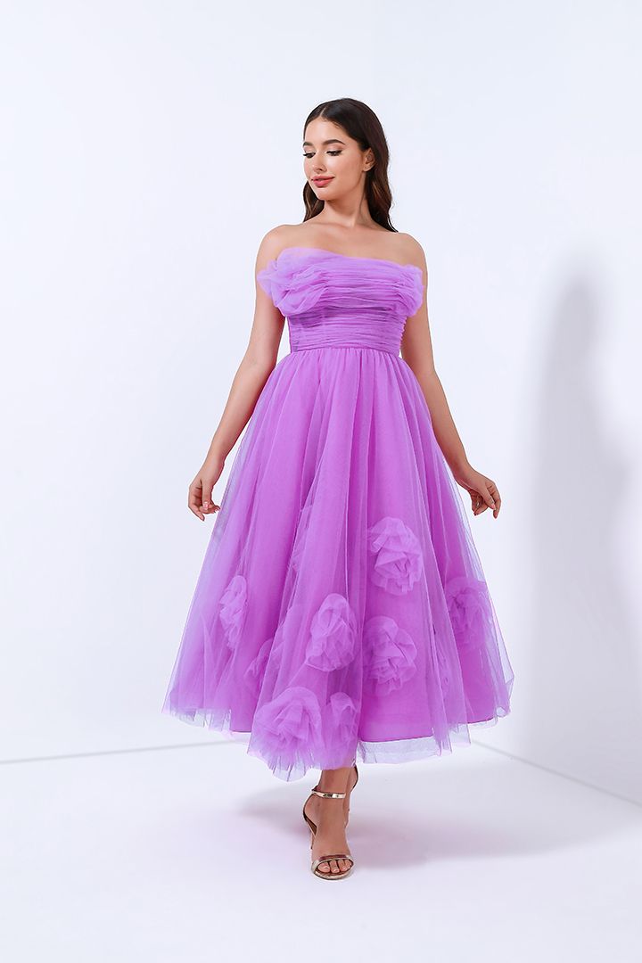 Floral applique dress